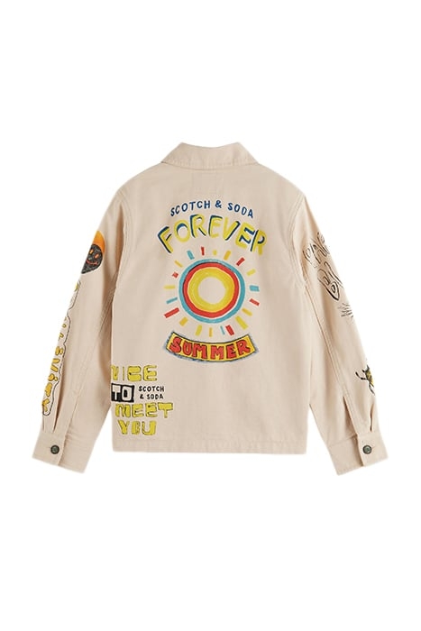 COLOURFUL PLACED ARTWORKS OVERSHIRT SAND 2