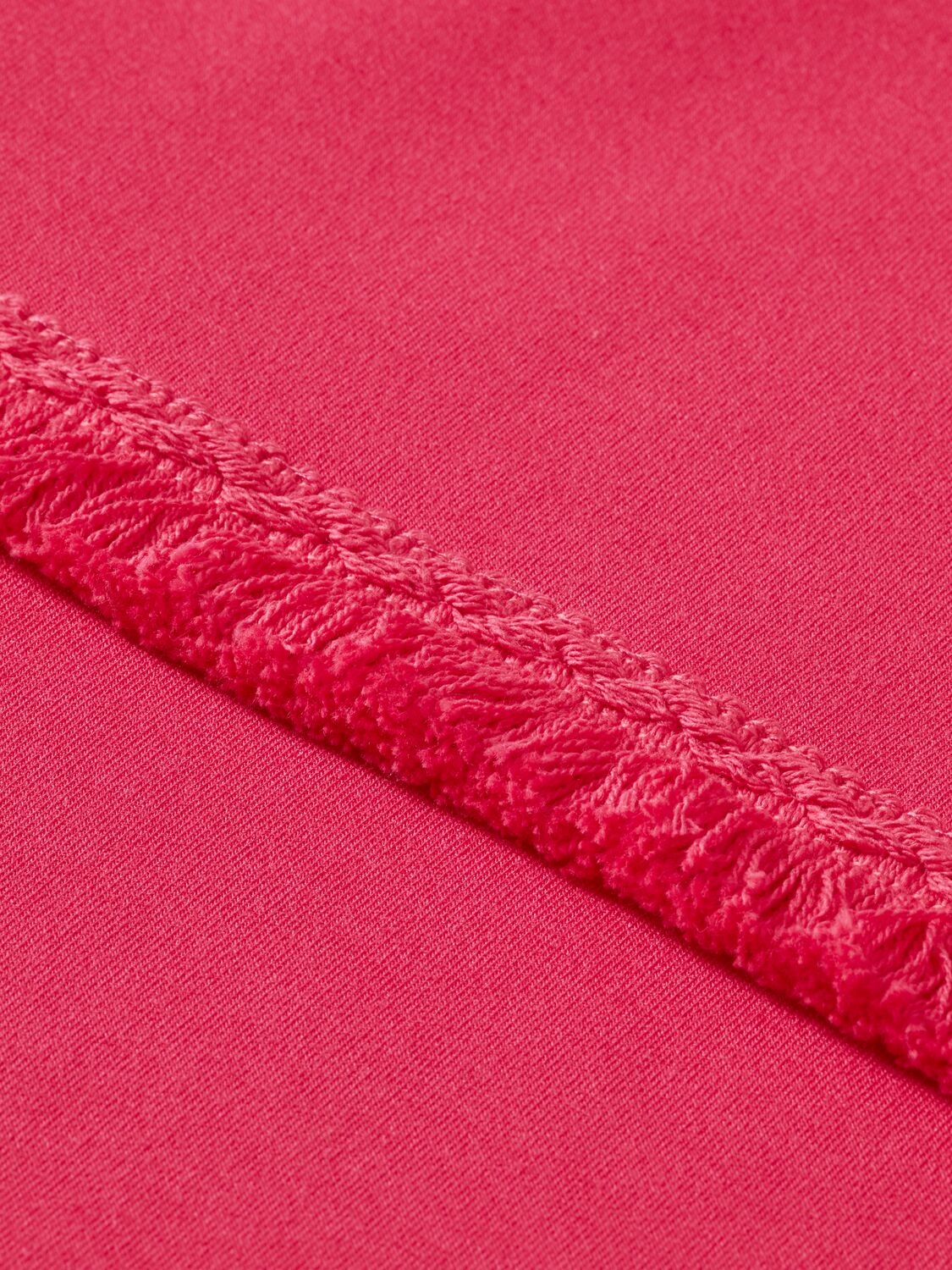 FRINGE TAPE OVERSIZED RAGLAN SLEEVED SWEATER COSMIC PINK 3