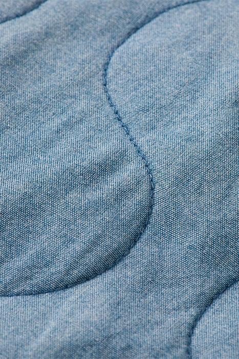 LIGHTWEIGHT QUILTED UNISEX DENIM KIMONO JACKET WASHED INDIGO 4