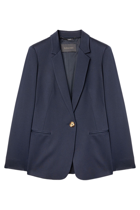 STRETCH MILANO-STITCH BLAZER JACKET DARK BLUE 4