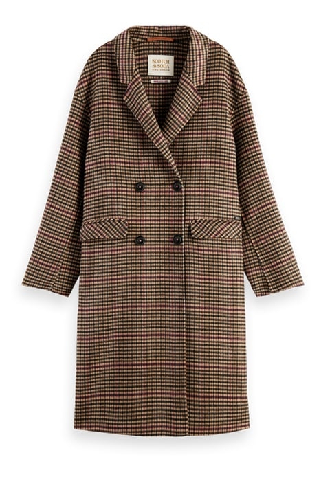 DOUBLE BREASTED WOOL BLEND COAT HERITAGE POP 1