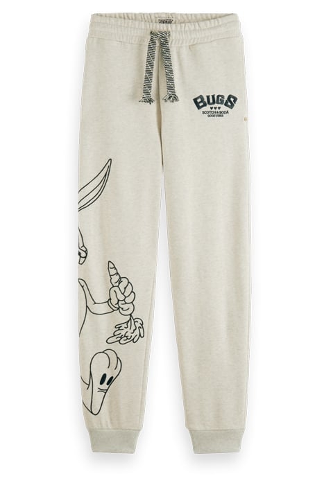 BUGS BUNNY - SWEATPANTS WITH PLACEMENT EMBROIDERY OFF WHITE 1