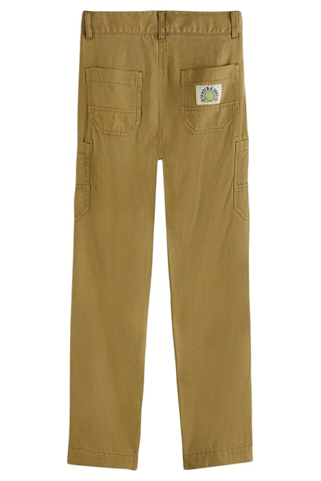 RELAXED SLIM FIT - GARMENT-DYED TENCEL CARGO PANTS KHAKI 2