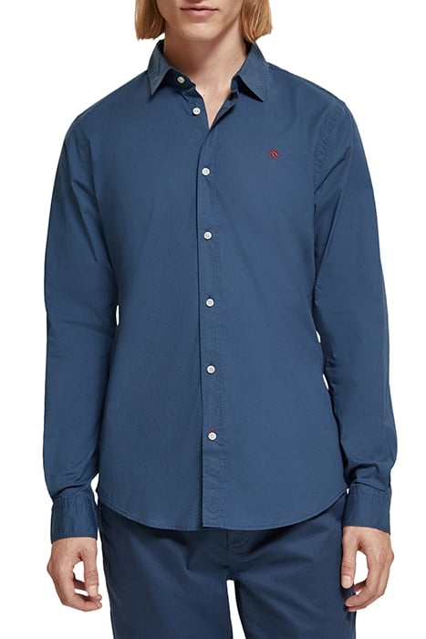 ESSENTIAL SOLID POPLIN SHIRT STORM BLUE 1