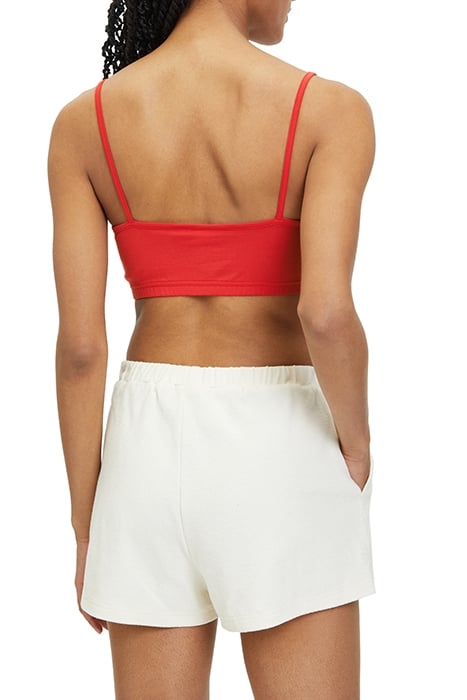 LINFEN CROPPED SPAGHETTI TOP TRUE RED 2