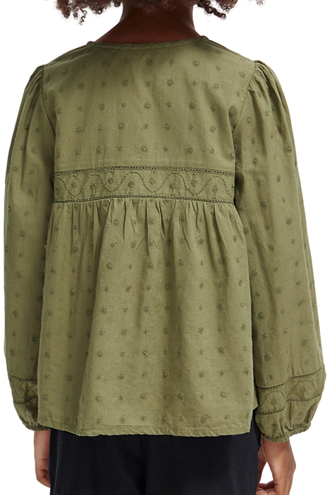 BRODERIE ANGLAISE PANELLED TOP MILITARY 2