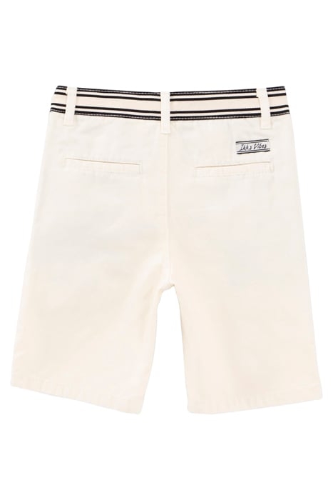 BOY'S ECRU BERMUDA SHORTS WITH STRIPED WAISTBAND 2