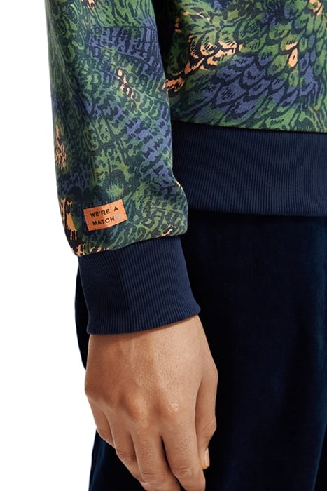 BIG AOP SWEATSHIRT NIGHT ORANGE CAMO 6