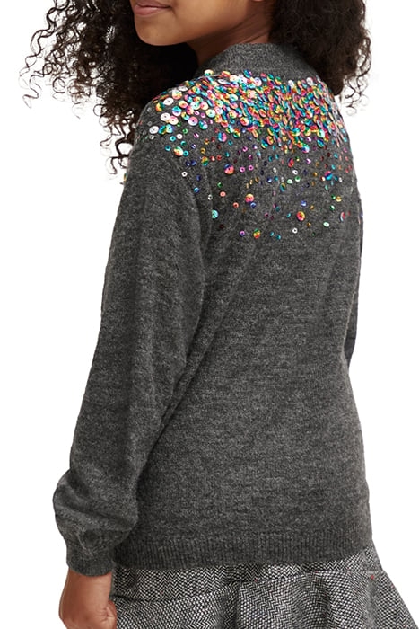 SEQUIN PULLOVER GREY MELANGE 2