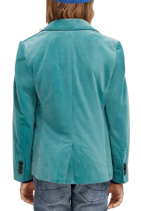 VELVET BLAZER DEEP TURQUOISE 2