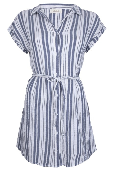 CAPSLEEVE SHIRT DRESS SAILOR BLUE 1