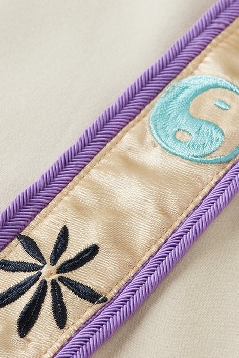 HALF-ZIP TAPE DETAIL SWEATSHIRT OFF WHITE 7