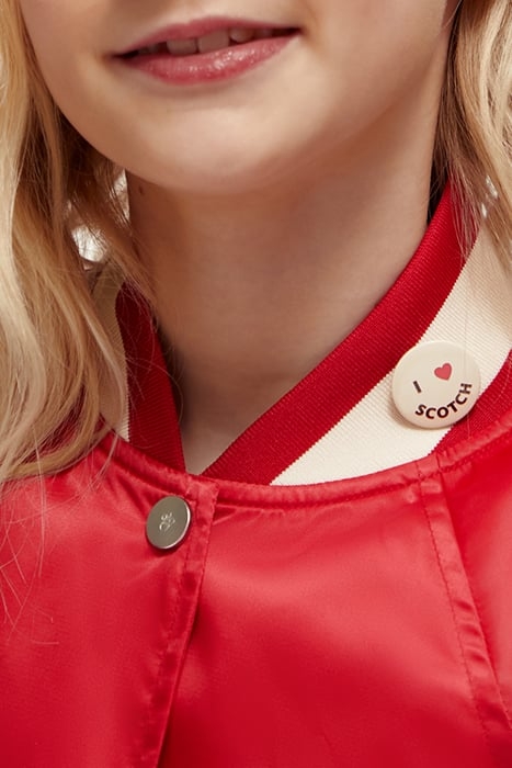 OVERSIZED VARSITY BOMBER JACKET AMP RED 7