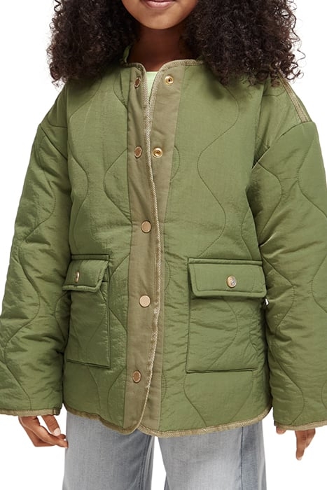 LIGHT-PADDED REVERSIBLE PRINTED JACKET MILITARY 1