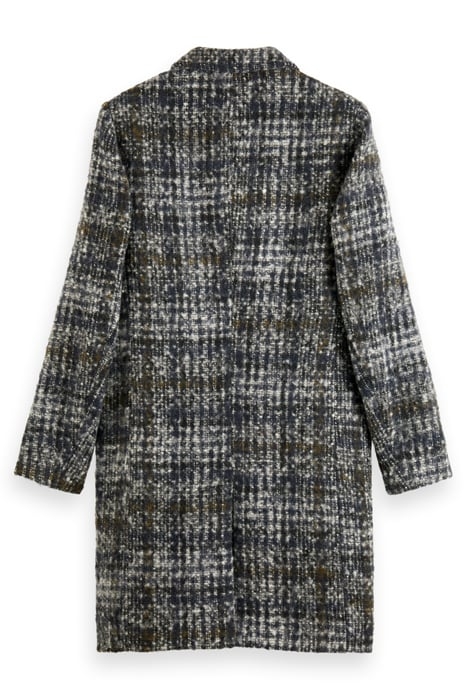 CHECK WOOL BLEND COAT MULTI GREY CHECK 6