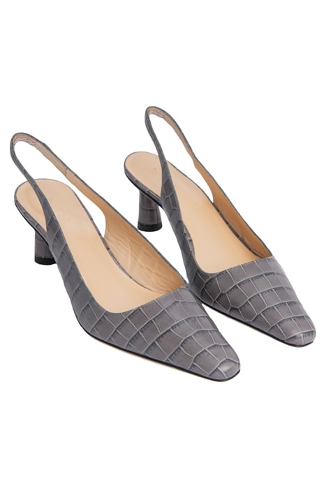 DIANA GREY CROCO EMBOSSED LEATHER 2