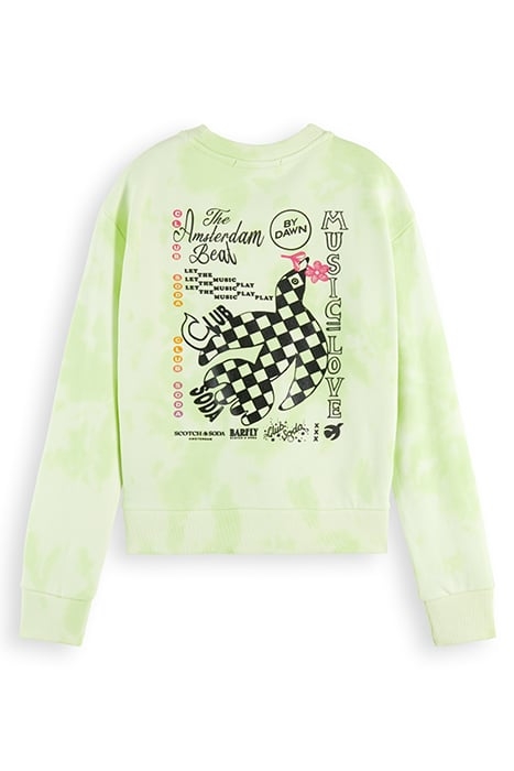 RELAXED-FIT TIE-DYE SWEATSHIRT LIMELIGHT TIEDYE 5