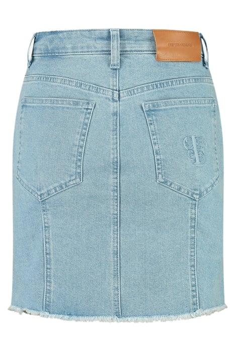BELLA SHORT SKIRT WASHED MID BLUE DENIM 2