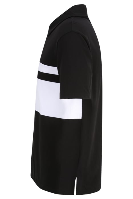 LESHAN BLOCKED POLO SHIRT BLACK-BRIGHT WHITE 7
