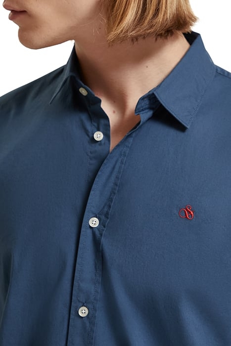 ESSENTIAL SOLID POPLIN SHIRT STORM BLUE 4