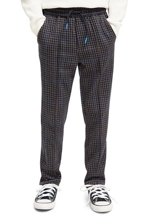 RELAXED SLIM-FIT KNITTED PANTS NIGHT CHECK 1