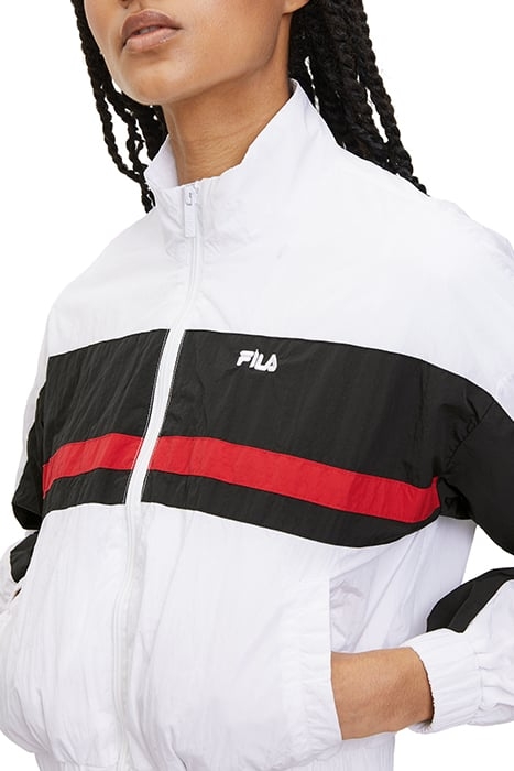 LUBU CROPPED TRACK JACKET BRIGHT WHITE-BLACK 6