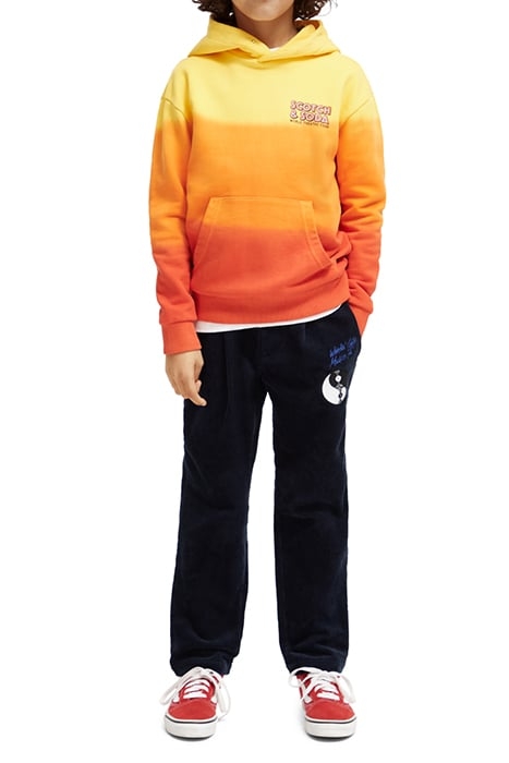 COTTON IN CONVERSION RELAXED-FIT DIP-DYED HOODIE DISCO ORANG 3