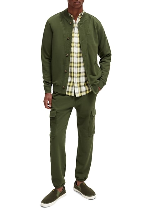 BUTTON DOWN TEXTURE SWEATSHIRT FIELD GREEN 3