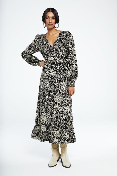 NATALIA DRESS BLACK/WARM WHITE 1