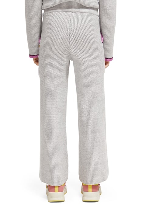 WIDE LEG KNITTED SWEATPANTS GREY MELANGE 2