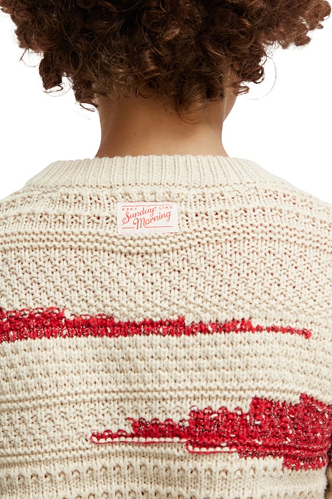STRUCTURED INTARSIA PULLOVER CONTAINS ORGANIC COTTON STONE R 7