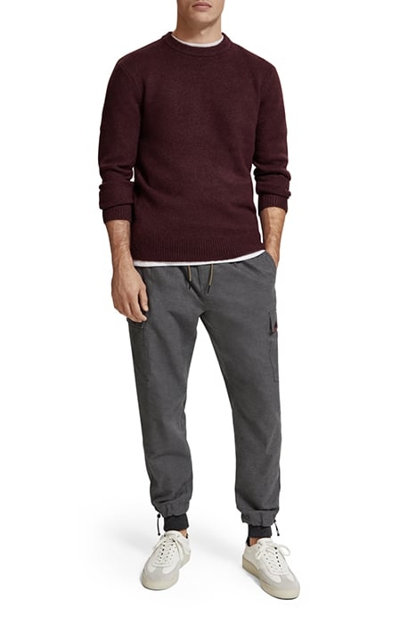 REGULAR FIT SOFTY-KNIT MELANGE PULL BERRY WINE 3