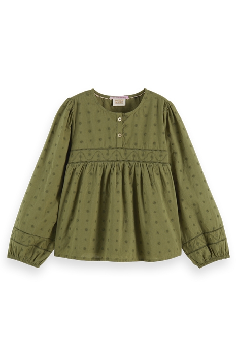 BRODERIE ANGLAISE PANELLED TOP MILITARY 4