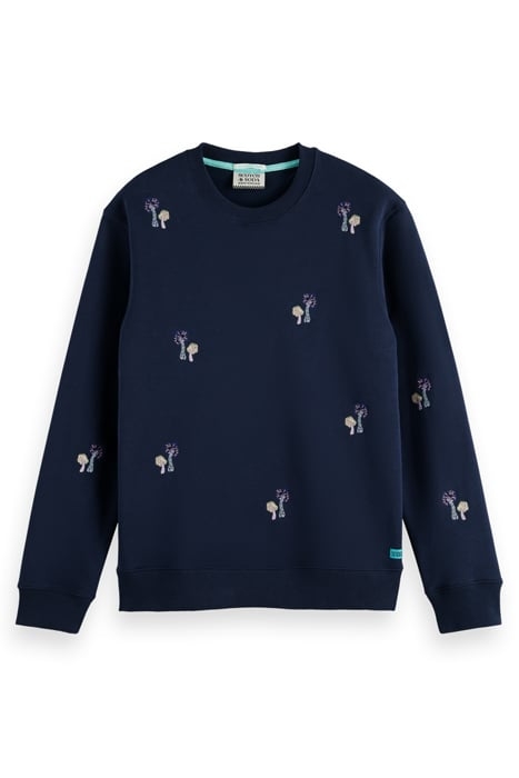 ALLOVER EMBROIDERED SWEATSHIRT STEEL 4