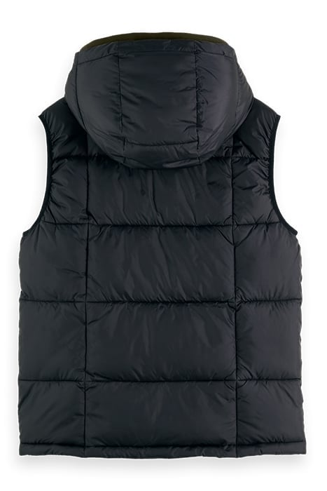 HOODED QUILTED BODYWARMER BLACK 5