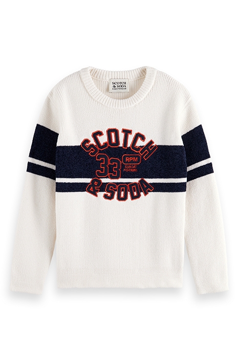 CHENILLE ARTWORK PULLOVER ECRU 4