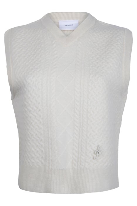 REUNITED CABLE VEST ECRU 1