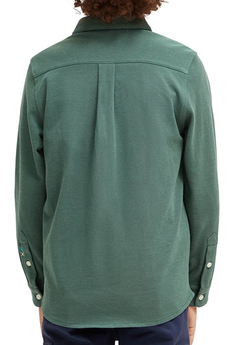 PIQUE SHIRT FOREST GREEN MELANGE 2