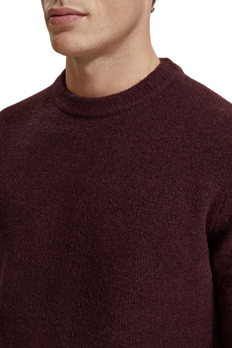 REGULAR FIT SOFTY-KNIT MELANGE PULL BERRY WINE 6