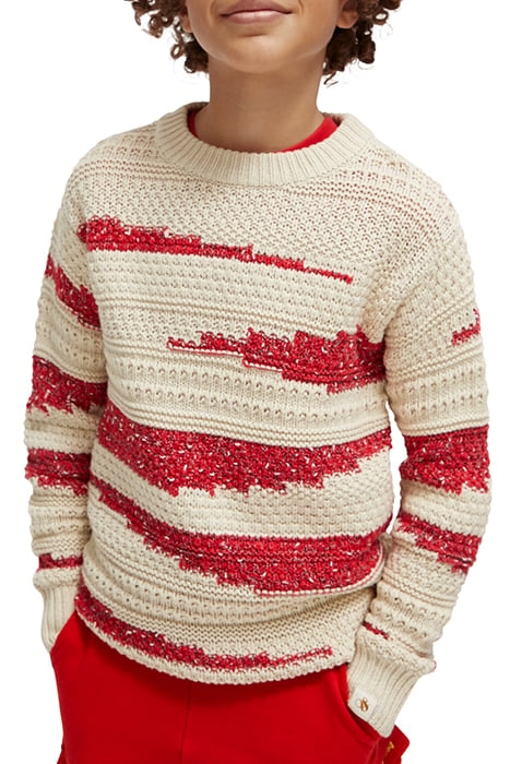 STRUCTURED INTARSIA PULLOVER CONTAINS ORGANIC COTTON STONE R 1