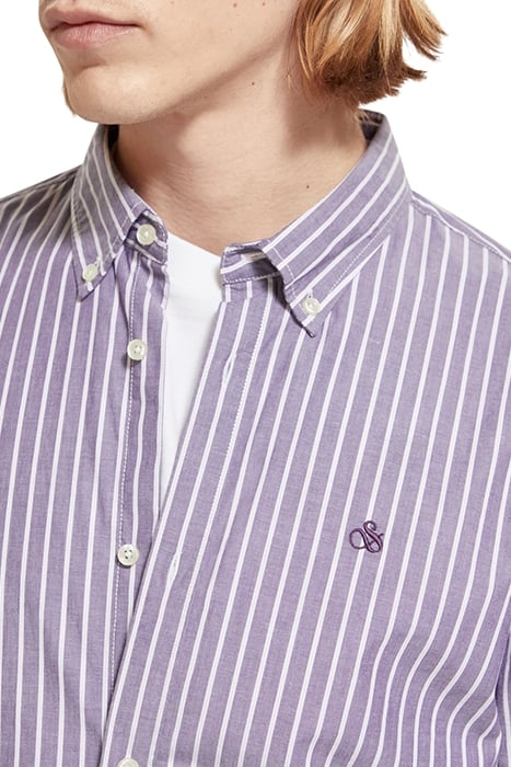 ESSENTIAL POPLIN STRIPE SHIRT LAVANDER/ VIOLET DREAM STRIPE 6