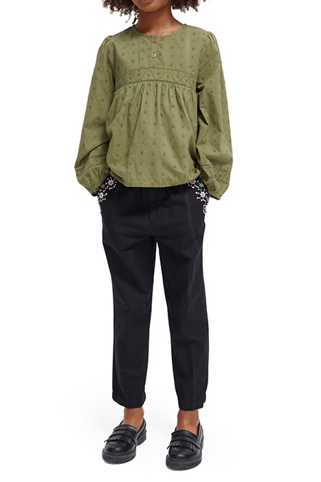 BRODERIE ANGLAISE PANELLED TOP MILITARY 3