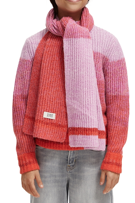 KNITTED GRADIENT SCARF WINTER SUNSET 2