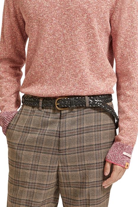 BRAIDED LEATHER BELT BLACK 2