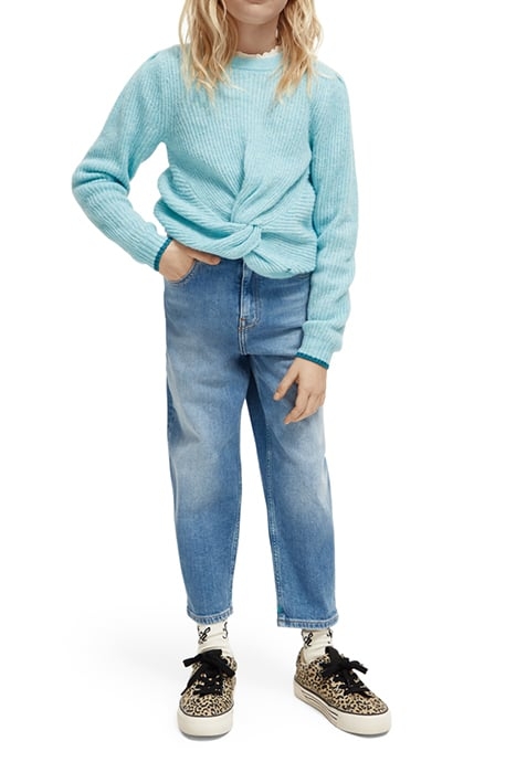 RELAXED-FIT KNOTTED PULLOVER BLUE MELANGE 3