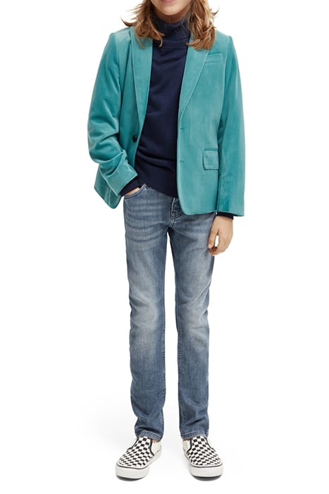 VELVET BLAZER DEEP TURQUOISE 3
