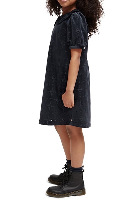 VELVET BROIDERIE ANGLAISE DRESS MIDNIGHT 6