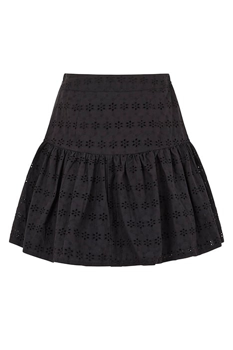 BRODERIE FLIPPY SKIRT S BLACK 1