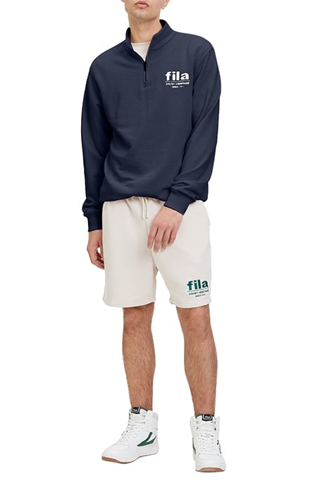 LISBON GRAPHIC HALF-ZIP SWEATER BLACK IRIS 3