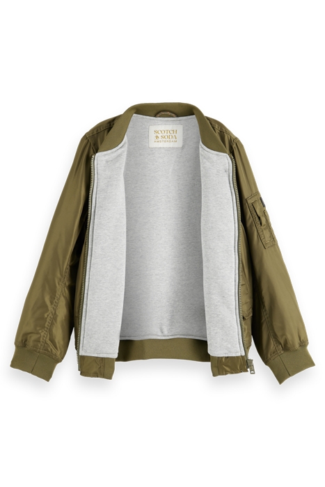 BOMBER LOGO EMBROIDERY JACKET WITH REPREVE® FILLING KHAKI 3